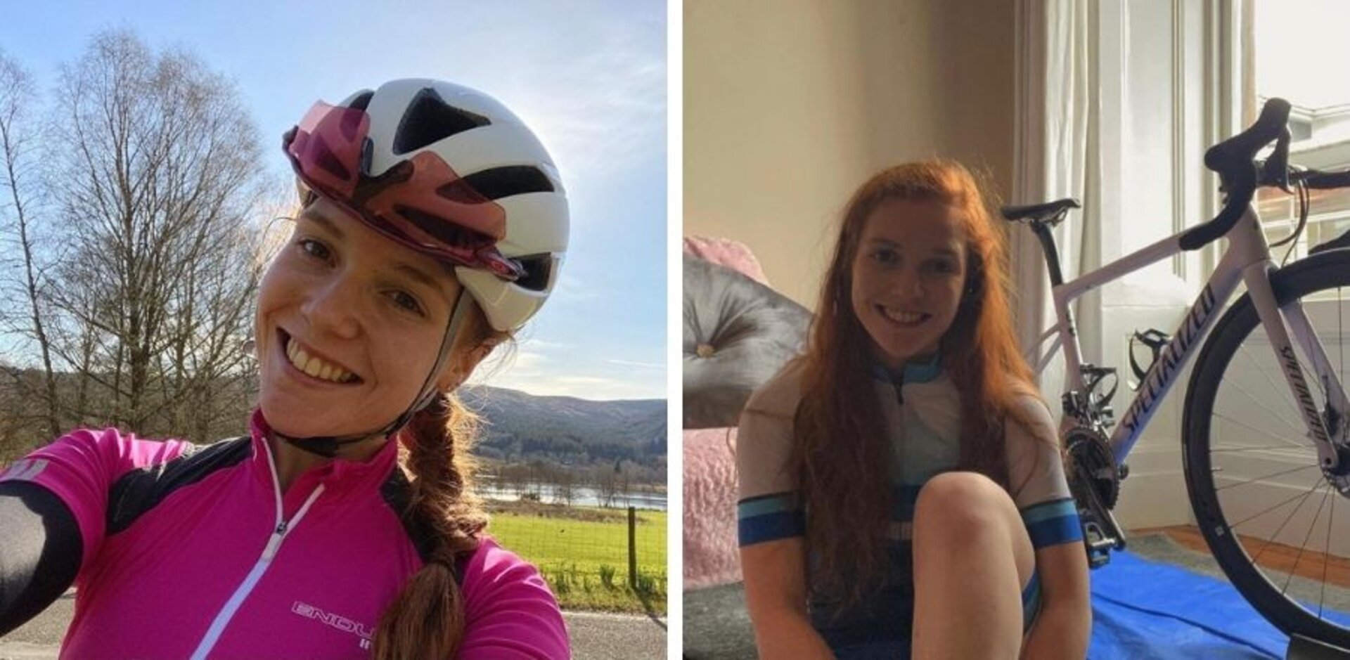 Beth has been competing indoors but hopes to race competitively on the roads in summer  