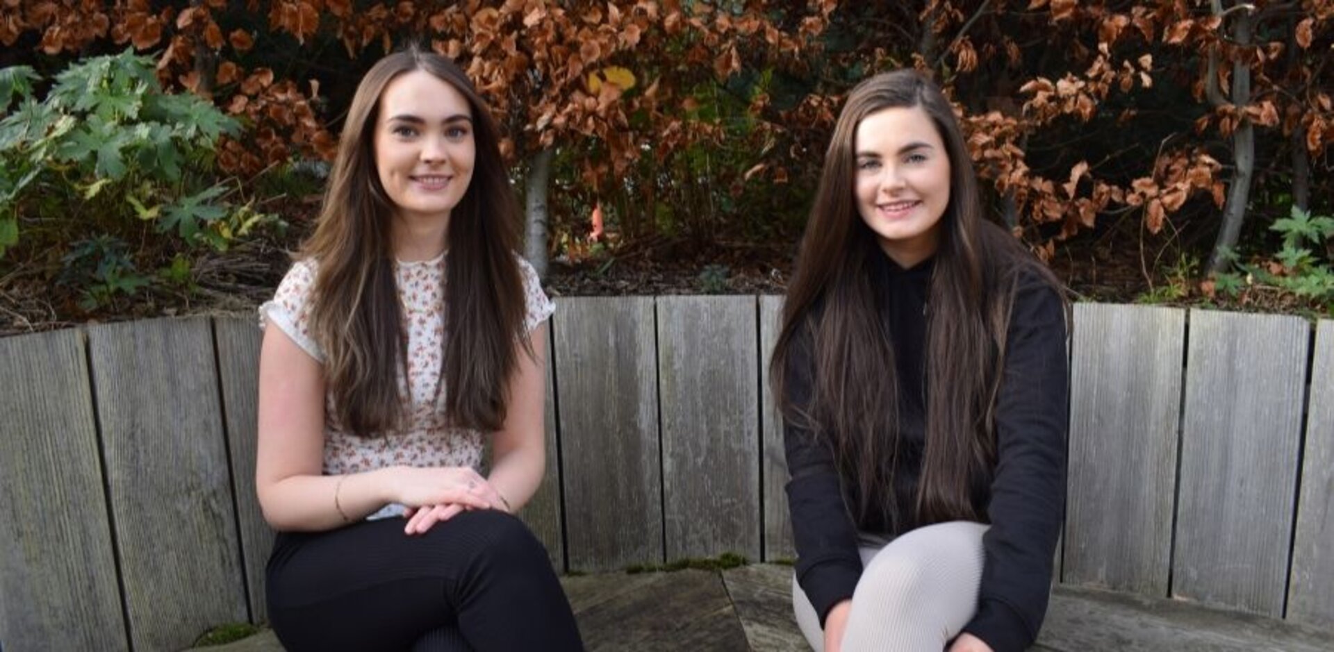 (Pictured left to right) LLB Law students Annabel Mackay & Charlotte Richmond