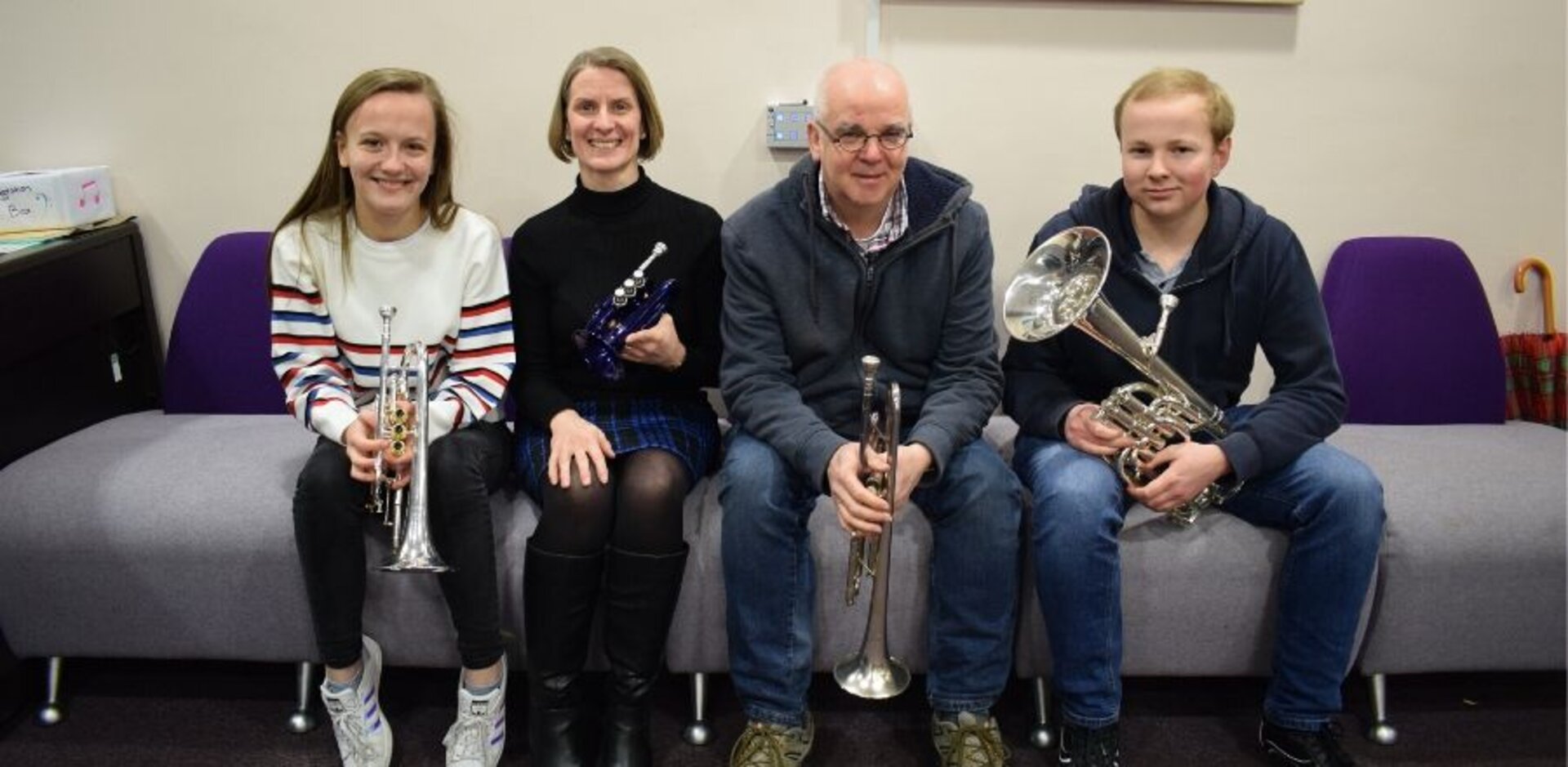 Brass Band team at rehearsals.