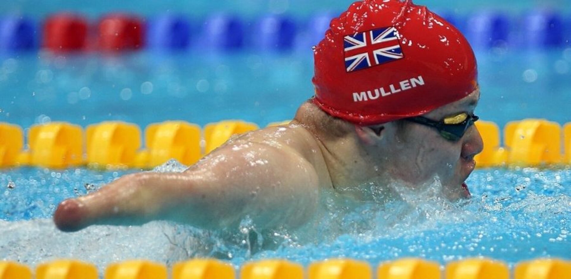 (Pictured above) Paralympic Swimmer and GCU student Andrew Mullen