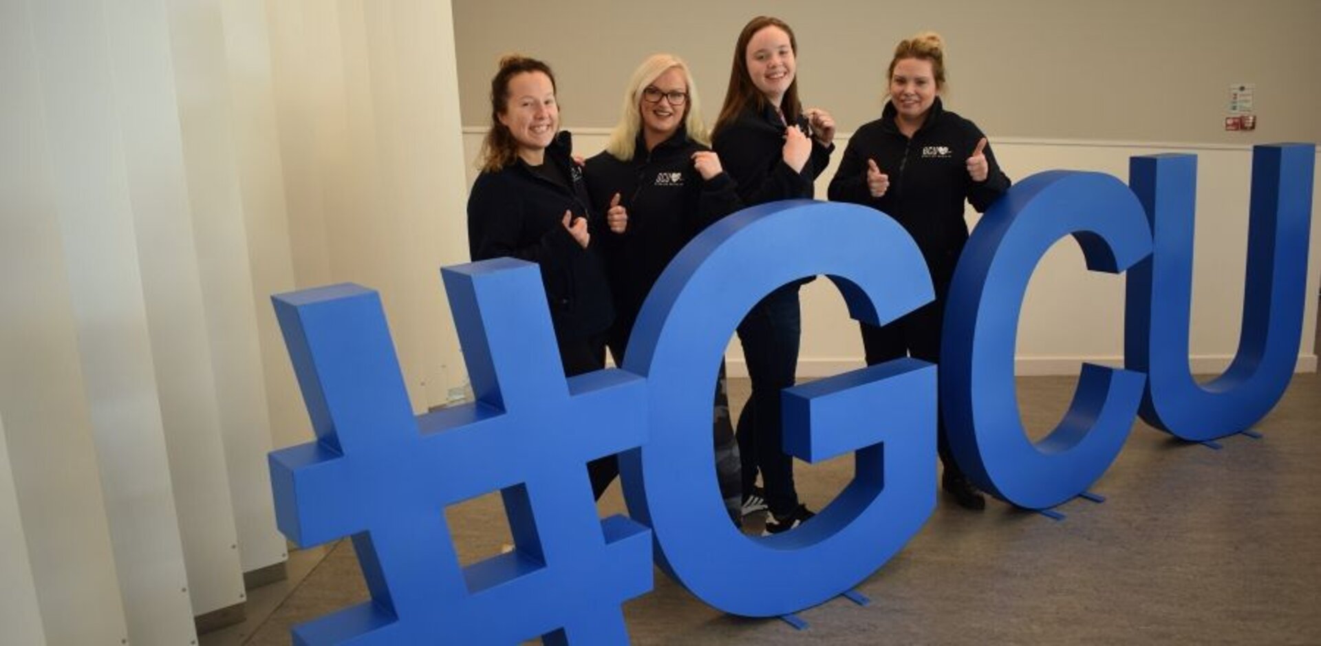 (From Left) Kimberley, Nicole, Rebecca and Natalie with the famous fleeces!