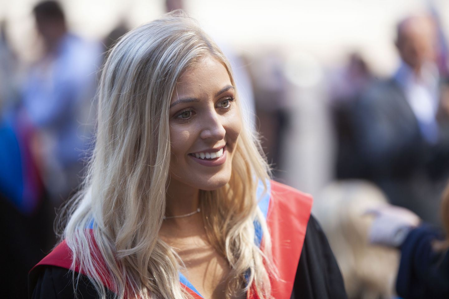 Student on graduation day at Glasgow Caledonian University.