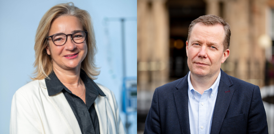 SHLS Dean Professor Anita Simmers and Scottish Government National Clinical Director Professor Jason Leitch