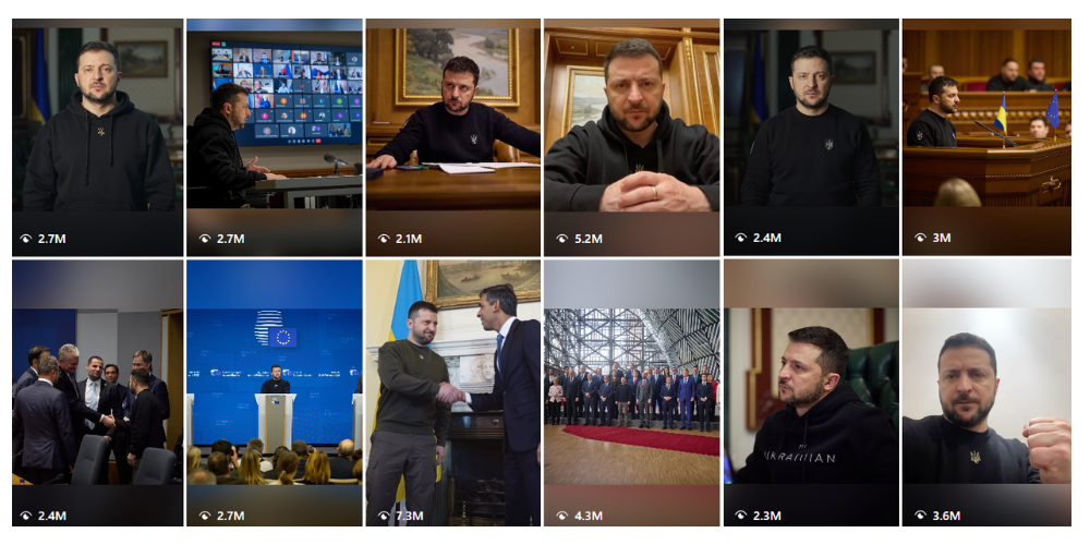 President Zelensky and Instagram