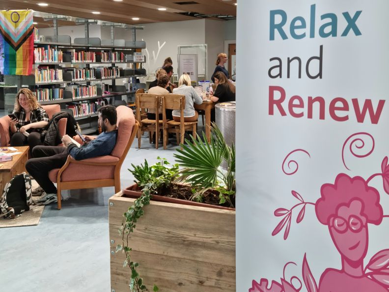 Relax and renew area of library