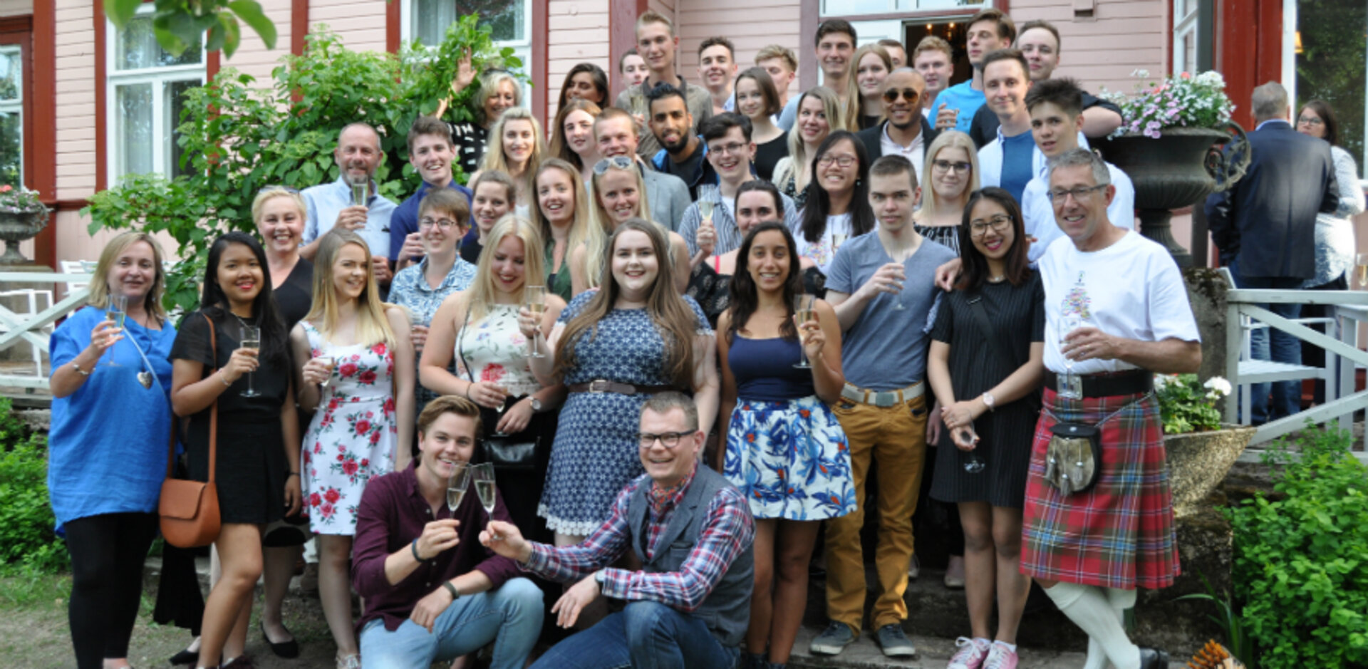 Professor Bob Gilmour and Dr Caroline Gallagher (respectively furthest right and left) with PEETS participants in Finland.