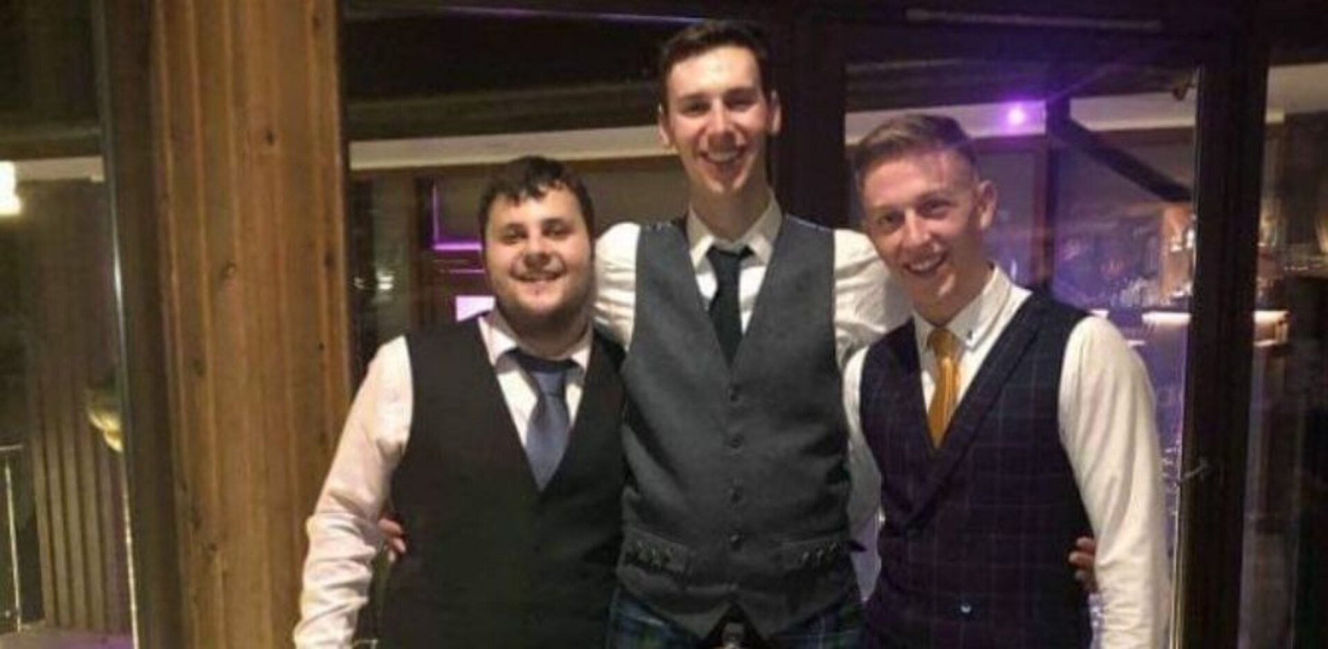 Gordon (middle) along with other members of GCU's Emergency Care Society committee