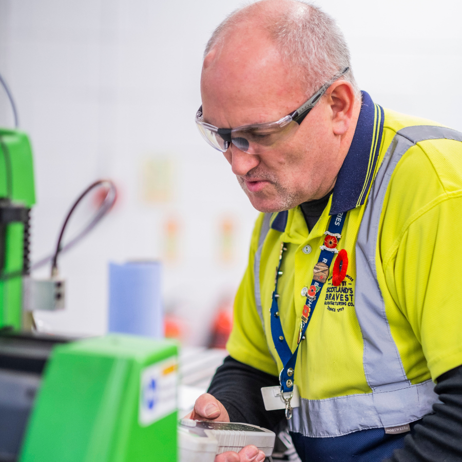 Veterans on the Scotland’s Bravest Manufacturing Company’s (SBMC) training programme 