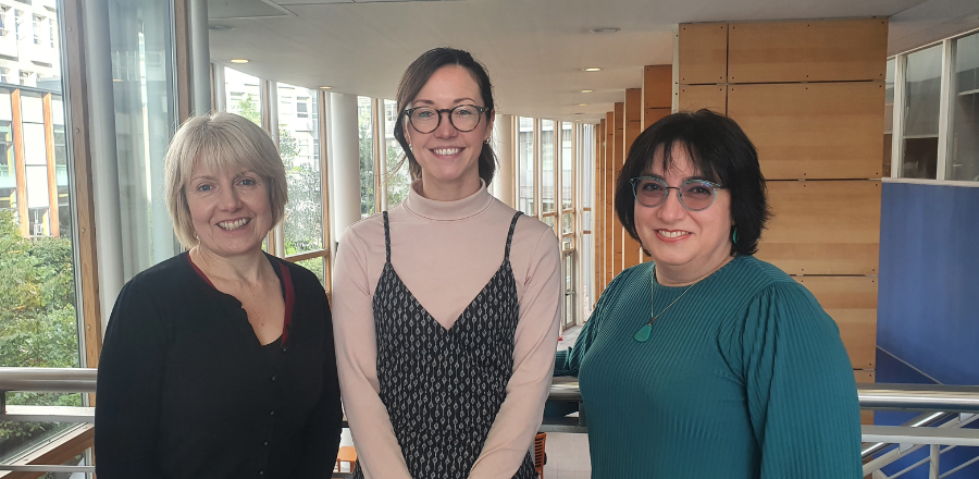 Dr Katie Thomson, Leona McQuaid and Dr Lina Petrakieva