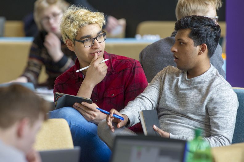 Students studying at Glasgow Caledonian University