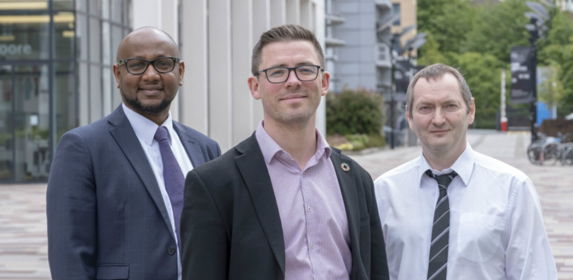 From left: Dr Babakalli Alkali, Professor Gordon Morison and Professor Don McGlinchey.